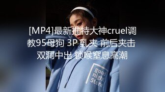 [MP4]最新推特大神cruel调教95母狗 3P 乳夹 前后夹击 双洞中出 锁喉窒息高潮